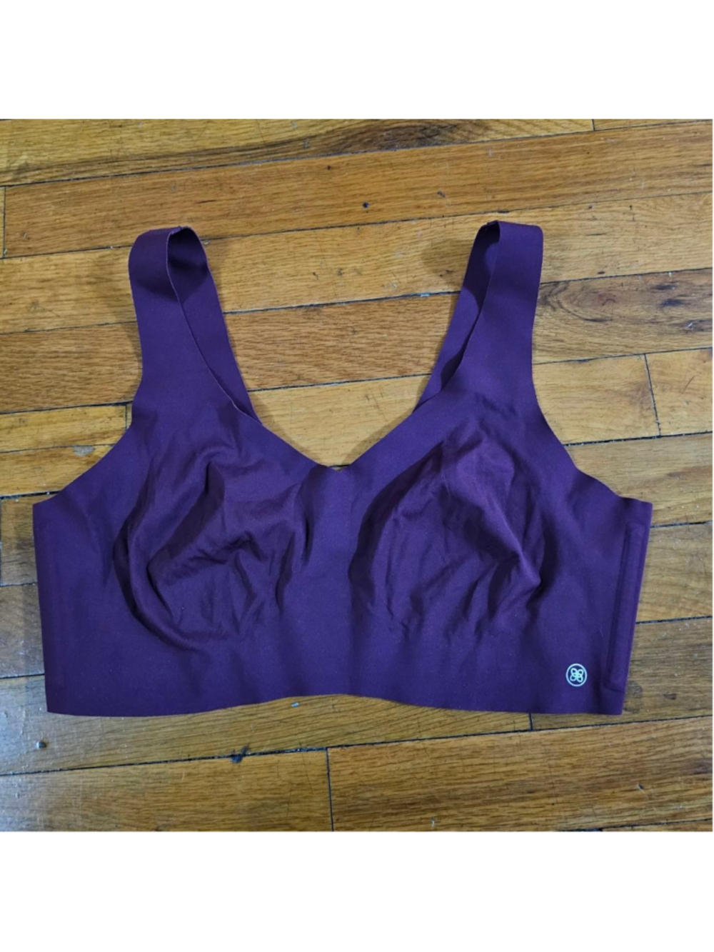 Honeylove Bra V Neck Wireless Smoothing Burgundy Large
